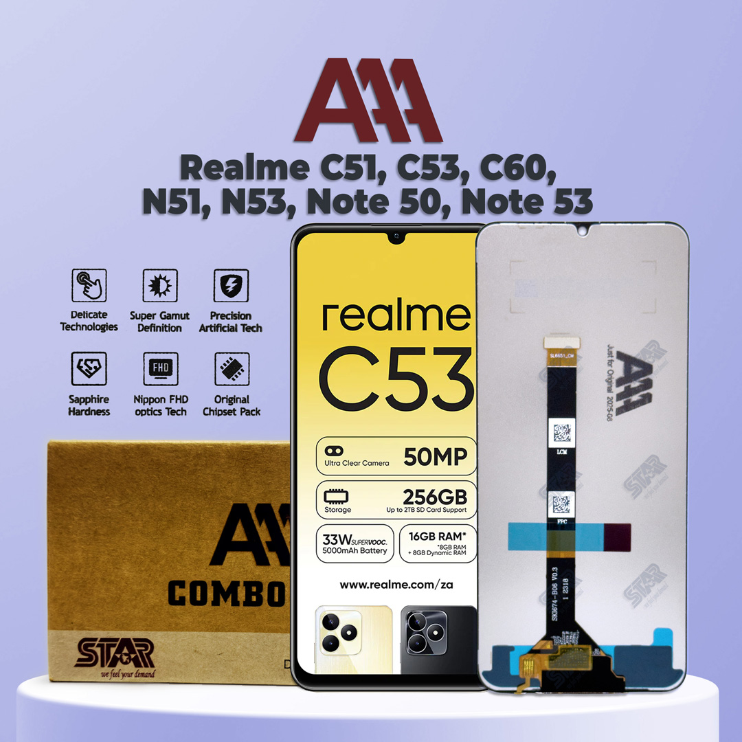 Realme C51, C53, C60, N51, N53, Note 50, Note 53 AAA display price in Bangladesh