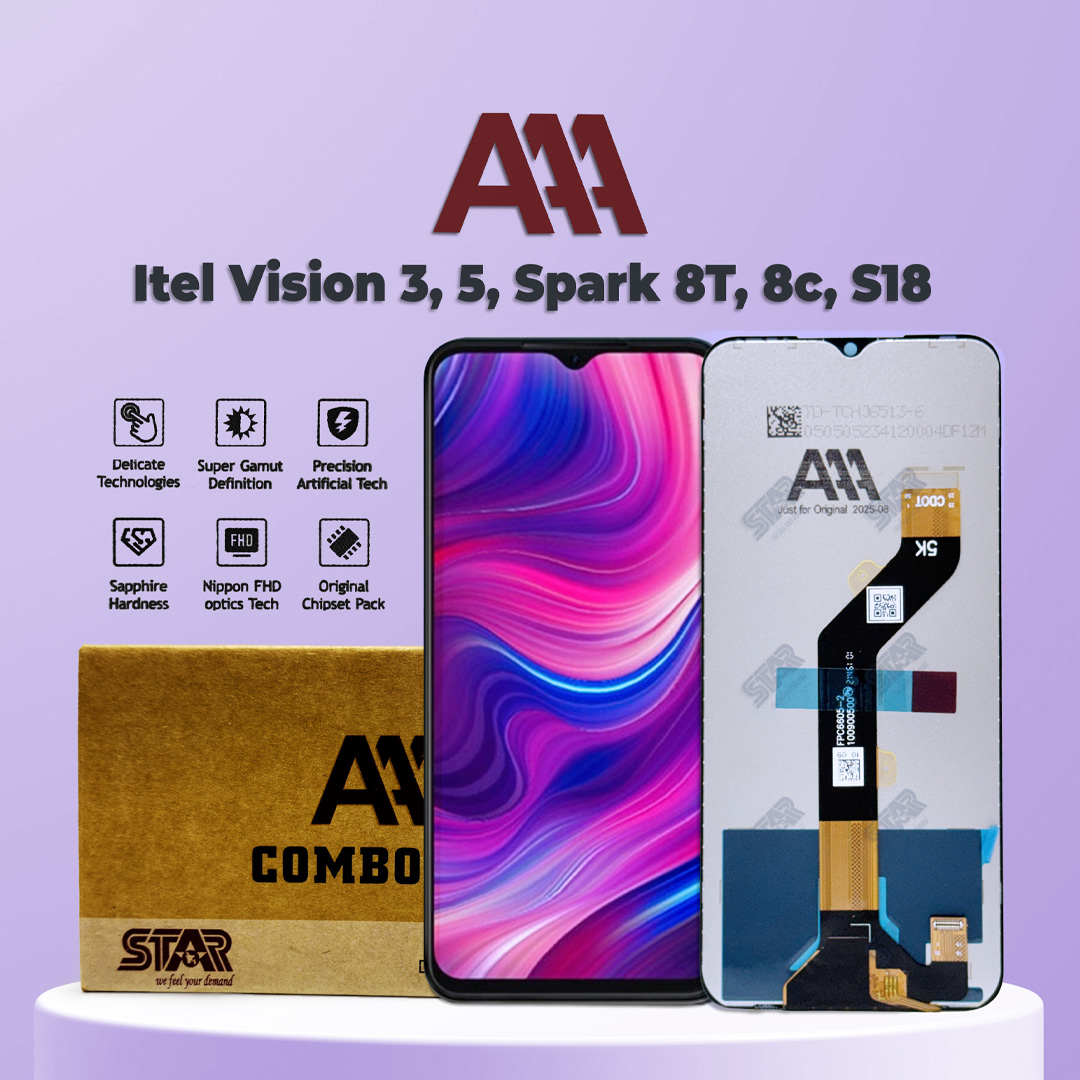 Itel Vision 3, 5, Spark 8T, 8c, S18  AAA display price in Bangladesh