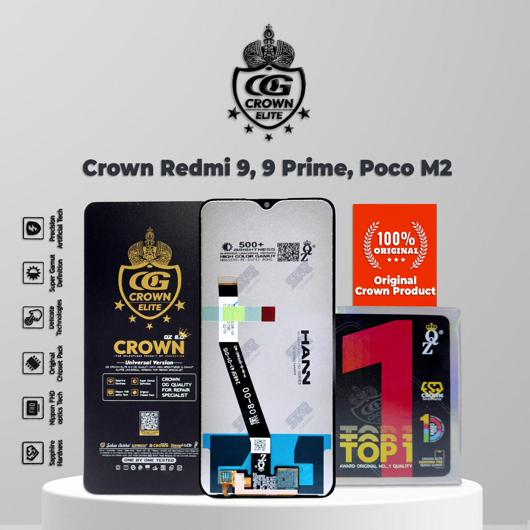 Crown Redmi 9, 9 Prime, Poco M2 display price in Bangladesh