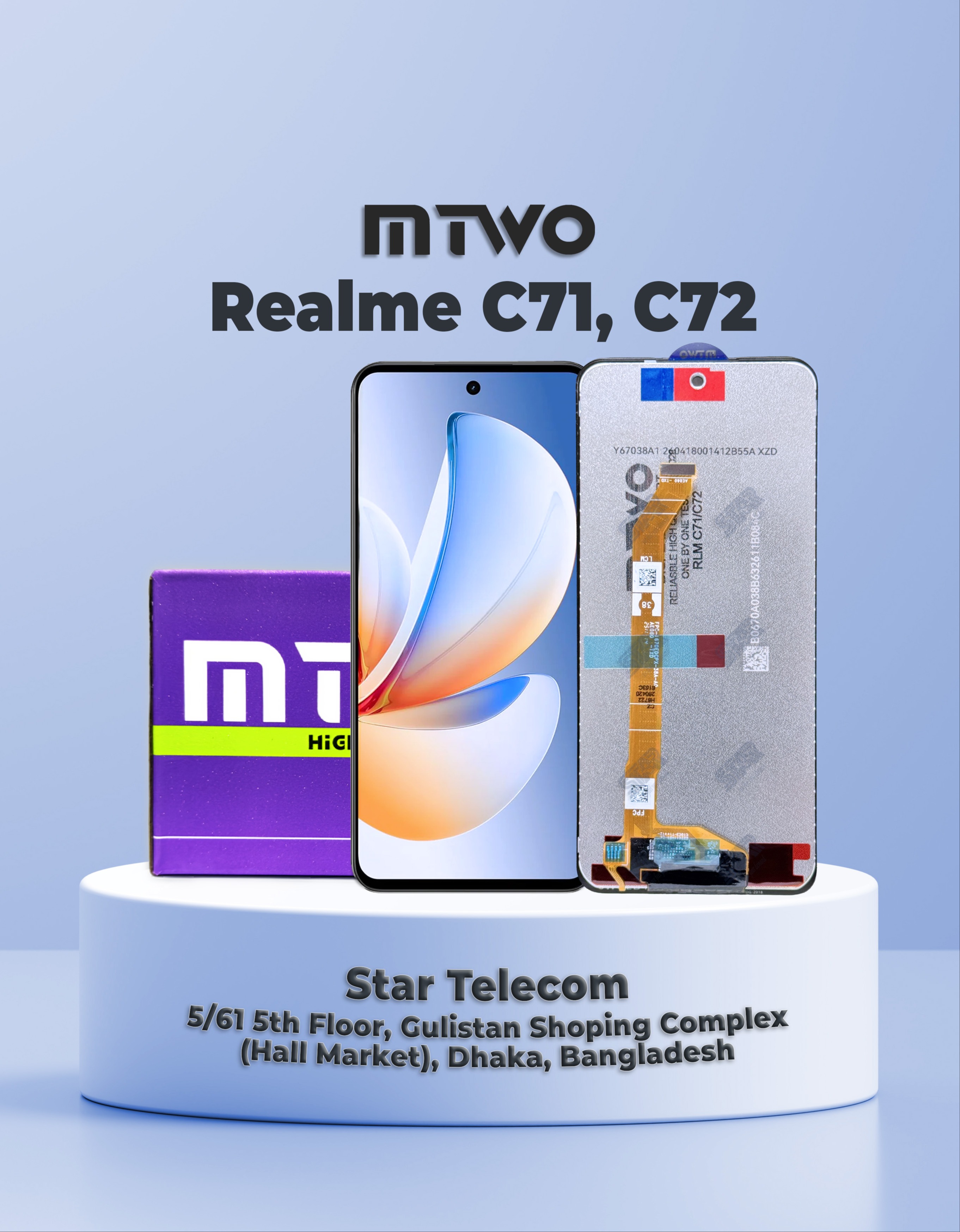 Realme C71,C72 display price in Bangladesh