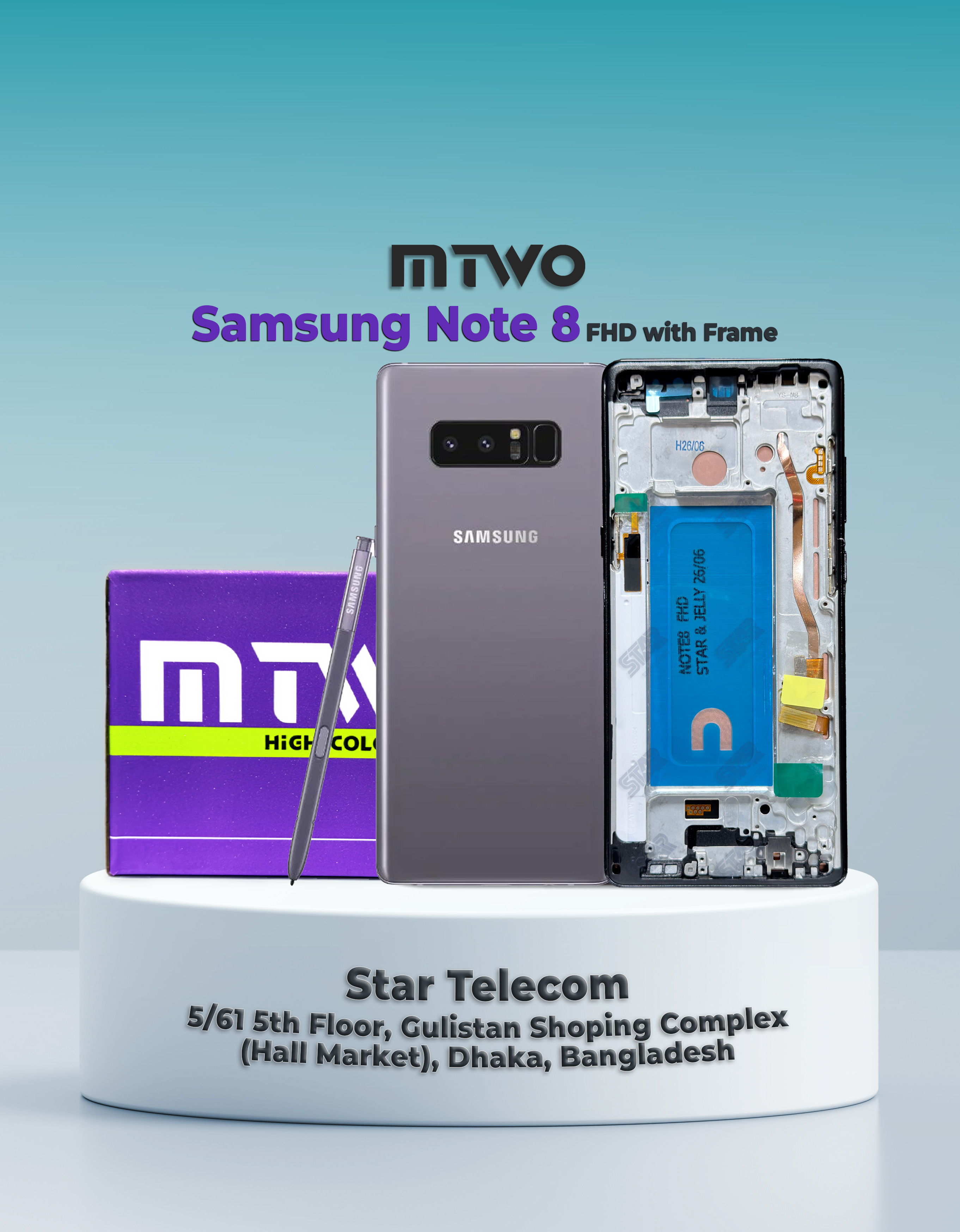 Samsung Note 8 MTWO FHD with Frame